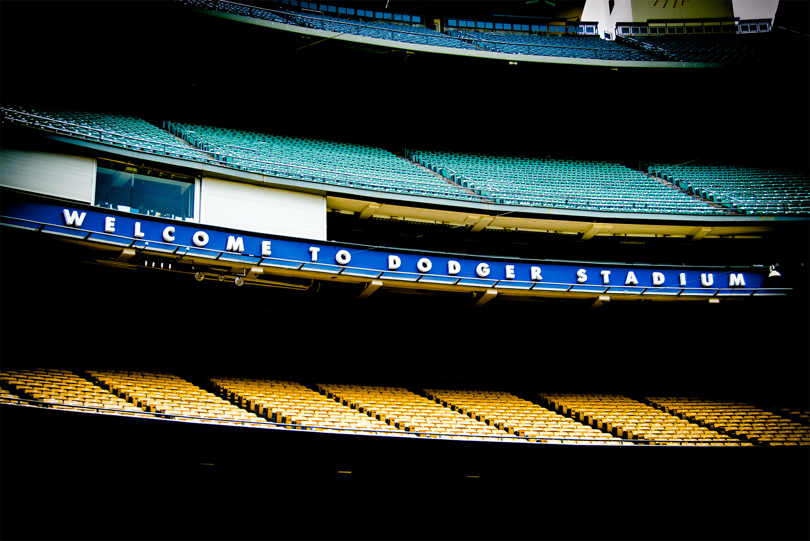 empty dodger stadium in Los Angeles 