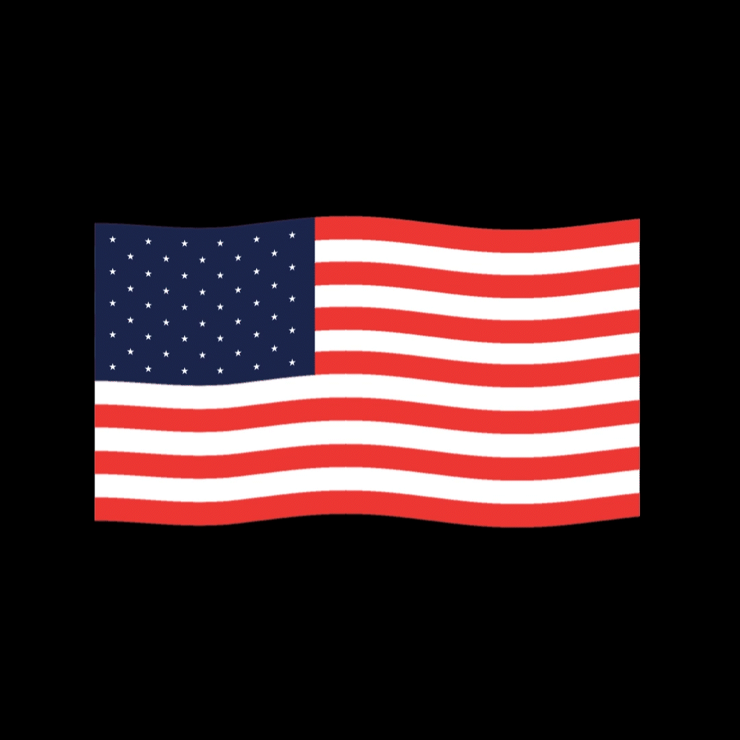 An animated rendering of the American Flag on a black background with the (add)ventures logo.