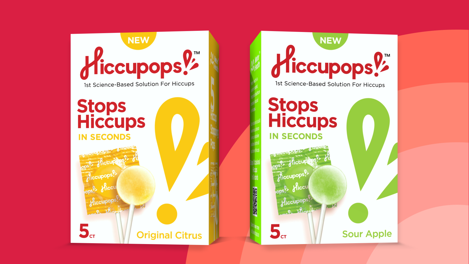 Two boxes of Hiccupops.