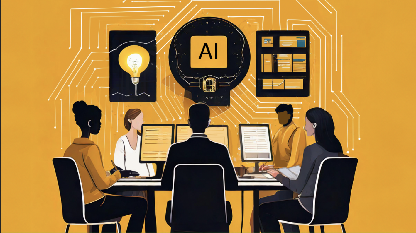 AI team collaborating